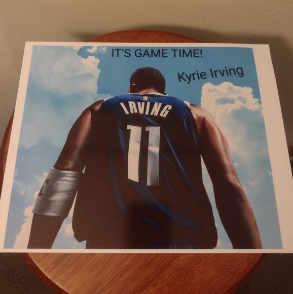 NEW! KYRIE IRVING DALLAS MAVERICKS ITS GAME TIME! SELF-MADE GLOSSY 8.5x11 POSTER - Picture 3 of 6